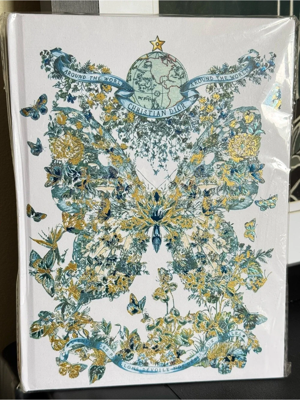 NEW DIOR AROUND THE WORLD NOTEBOOK BLUE GREEN